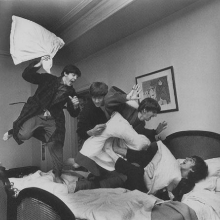 The Beatles at the George V hotel in Paris, France