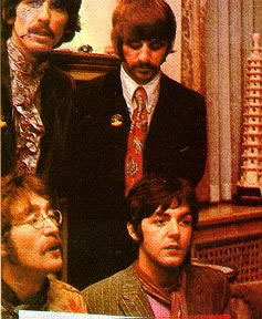 Press launch for `Sgt Pepper's Lonely Hearts Club Band' in the drawing room at 24 Chapel Street