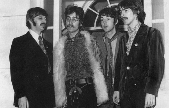 Press launch for `Sgt Pepper's Lonely Hearts Club Band' in the drawing room at 24 Chapel Street