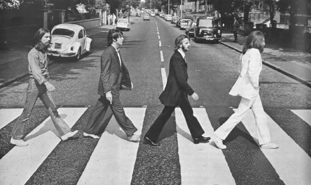 Photographic session for the `Abbey Road' cover