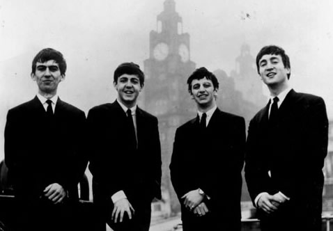 Liverpool, in front of the Liver Building