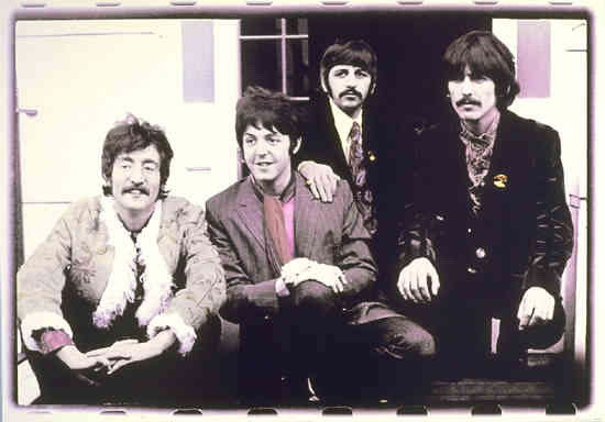 Press launch for `Sgt Pepper's Lonely Hearts Club Band' in the drawing room at 24 Chapel Street