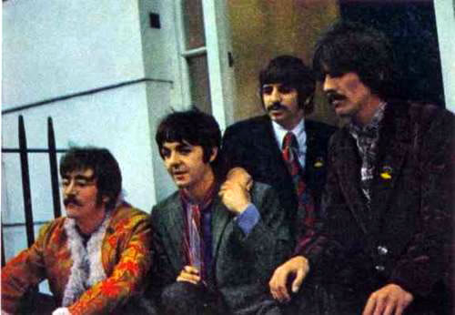 Press launch for `Sgt Pepper's Lonely Hearts Club Band' in the drawing room at 24 Chapel Street