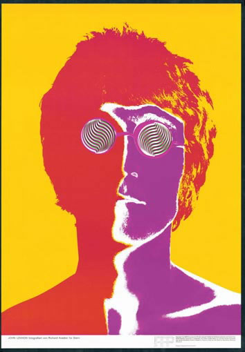 Original psychedelic pop-art color Beatle  pinups by Richard Avedon