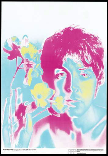 Original psychedelic pop-art color Beatle  pinups by Richard Avedon
