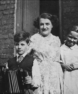 Ringo at his home at 10 Admiral Grove with his mother