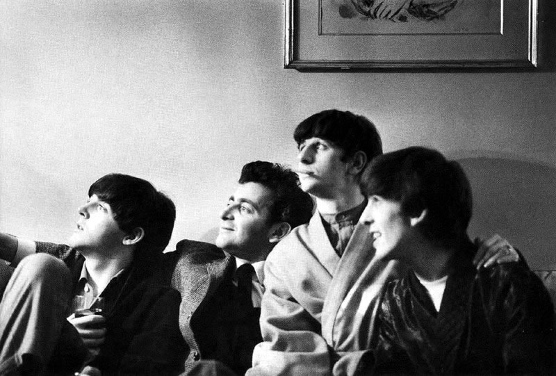 The Beatles at the George V hotel in Paris, France
